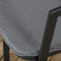 Chaise de jardin moderne en métal avec coussin SOLILA
