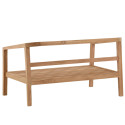 Canapé extérieur 2 places en bois avec coussins beige COLONIO