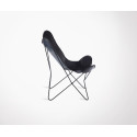 Chaise papillon cuir noir BALAK