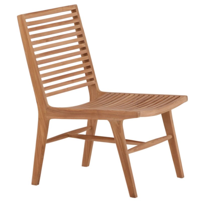 Petit fauteuil extérieur en bois massif TURMERO