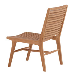 Petit fauteuil extérieur en bois massif TURMERO