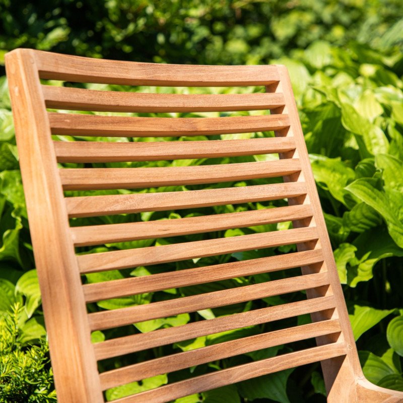 Petit fauteuil extérieur en bois massif TURMERO