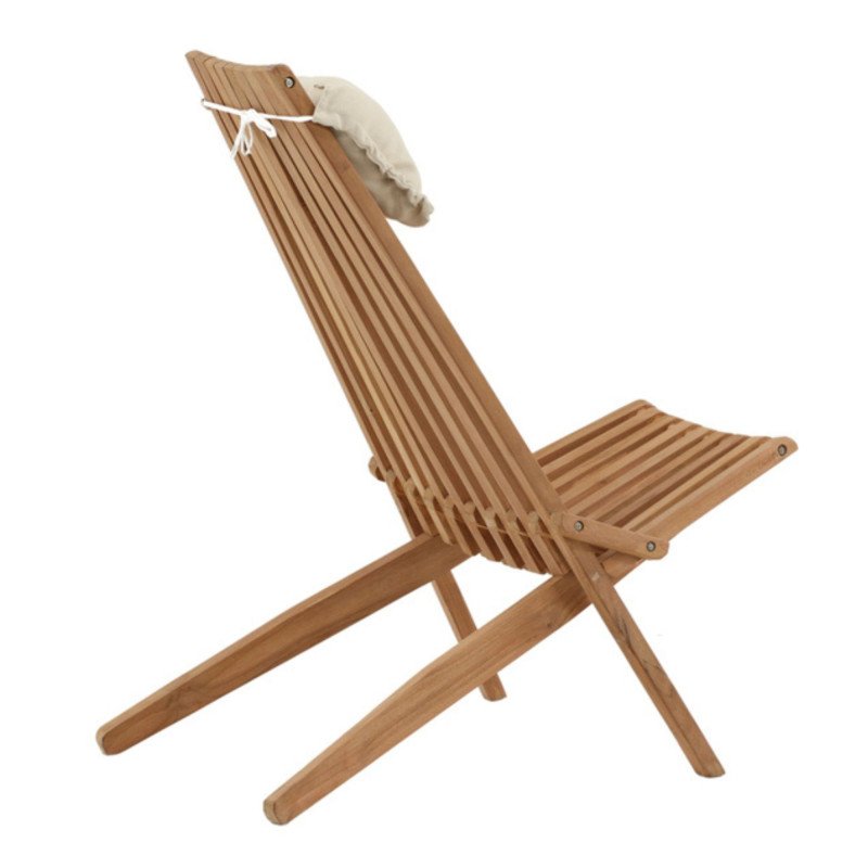 Fauteuil extérieur design en bois naturel FRUTI