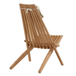 Fauteuil extérieur design en bois naturel FRUTI