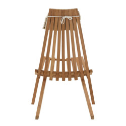 Fauteuil extérieur design en bois naturel FRUTI