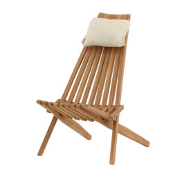 Fauteuil extérieur design en bois naturel FRUTI