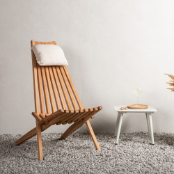 Fauteuil extérieur design en bois naturel FRUTI