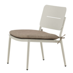 Lot de 2 petits fauteuils extérieur en métal beige GUAYANO