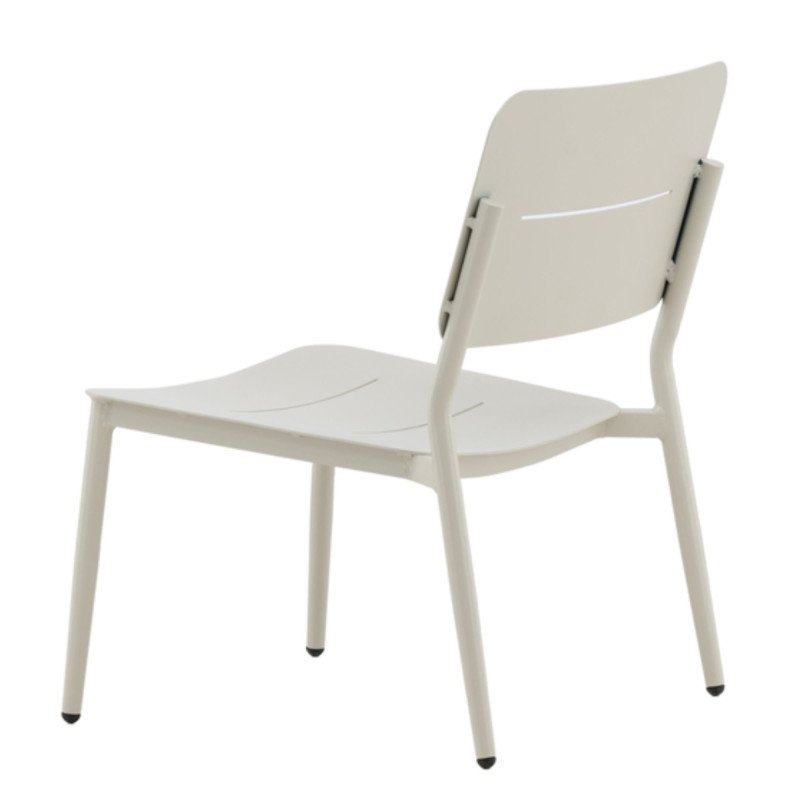 Lot de 2 petits fauteuils extérieur en métal beige GUAYANO