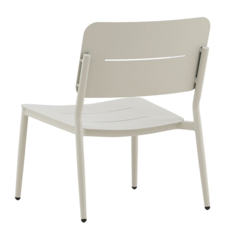 Lot de 2 petits fauteuils extérieur en métal beige GUAYANO