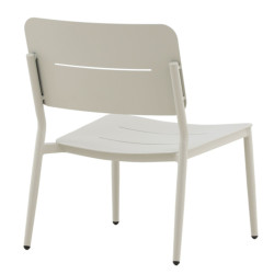 Lot de 2 petits fauteuils extérieur en métal beige GUAYANO