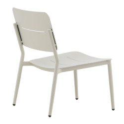 Lot de 2 petits fauteuils extérieur en métal beige GUAYANO