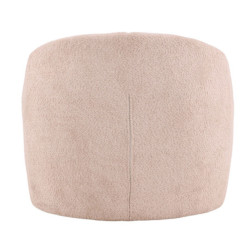 Fauteuil moderne en tissu bouclé beige ANTOINE