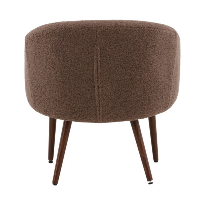 Fauteuil tendance en peluche marron WONDER