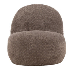 Chaine longue en tissu bouclé marron AMARA