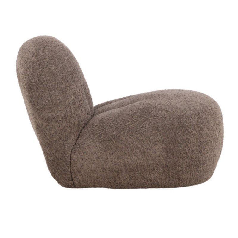 Chaine longue en tissu bouclé marron AMARA