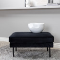 Pouf rectangulaire 85x64cm en tissu MIGUEL