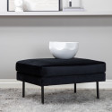 Pouf rectangulaire 85x64cm en tissu MIGUEL