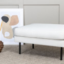 Pouf rectangulaire 85x64cm en tissu MIGUEL