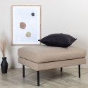 Pouf rectangulaire 85x64cm en tissu MIGUEL
