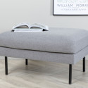 Pouf rectangulaire 85x64cm en tissu MIGUEL
