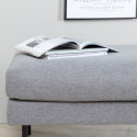 Pouf rectangulaire 85x64cm en tissu MIGUEL