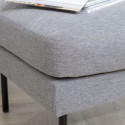 Pouf rectangulaire 85x64cm en tissu MIGUEL