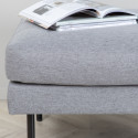Pouf rectangulaire 85x64cm en tissu MIGUEL