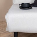 Fauteuil chauffeuse en velours blanc PAXO