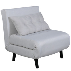 Fauteuil chauffeuse en velours blanc PAXO