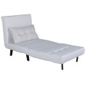 Fauteuil chauffeuse en velours blanc PAXO