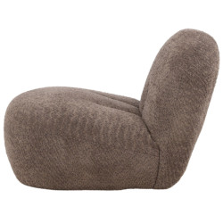 Chaine longue en tissu bouclé marron AMARA