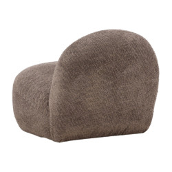 Chaine longue en tissu bouclé marron AMARA