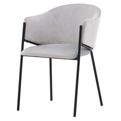 Lot de 2 chaises moderne en velours JAVI