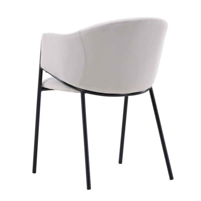 Lot de 2 chaises moderne en velours JAVI