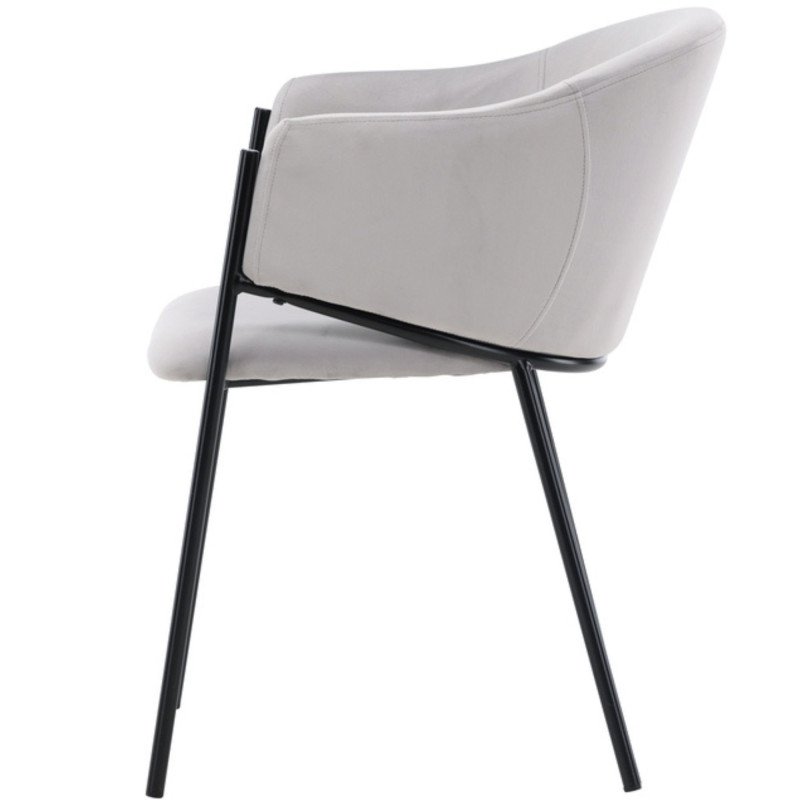 Lot de 2 chaises moderne en velours JAVI