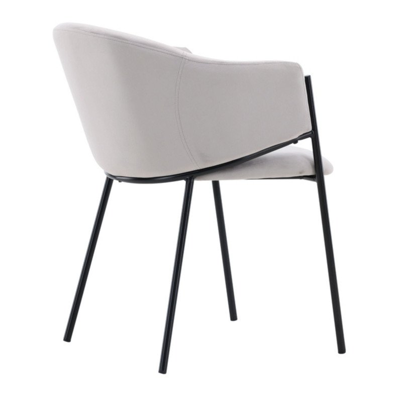 Lot de 2 chaises moderne en velours JAVI