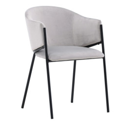 Lot de 2 chaises moderne en velours JAVI