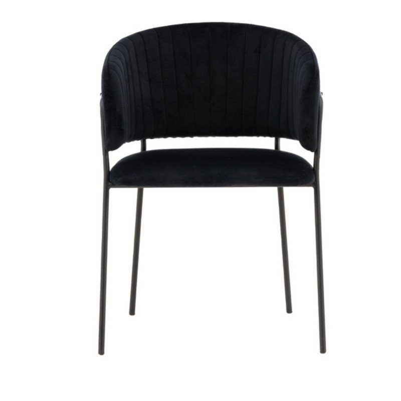 Lot de 2 chaises en velours noir MATIJA