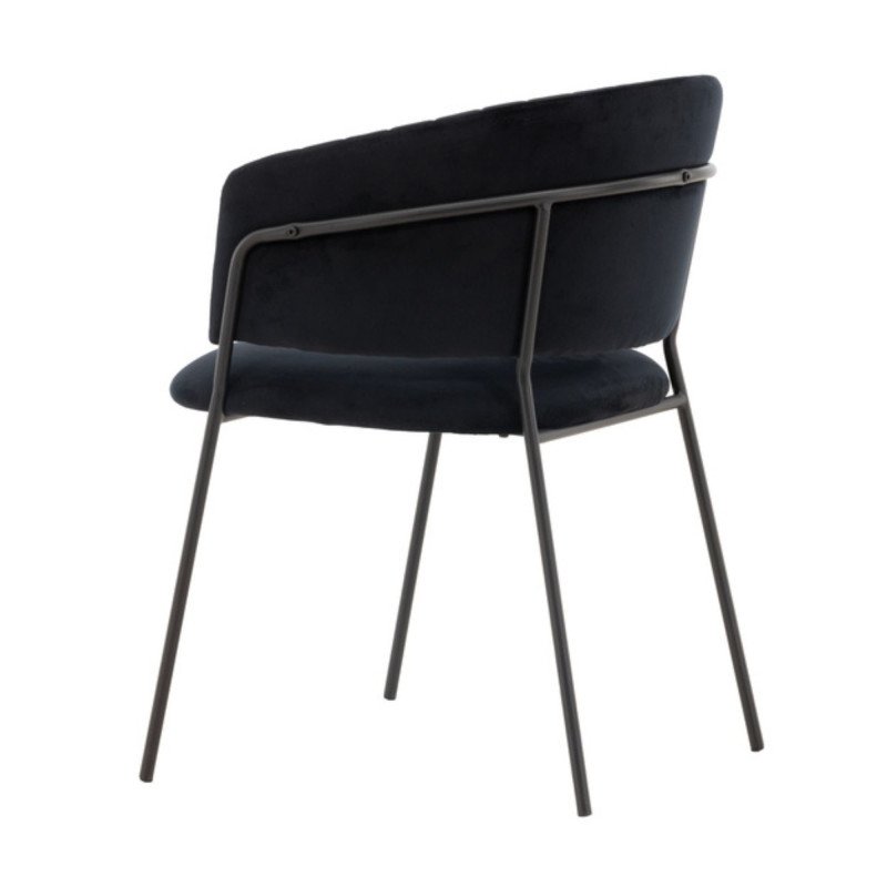 Lot de 2 chaises en velours noir MATIJA