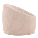 Fauteuil moderne en tissu bouclé beige ANTOINE