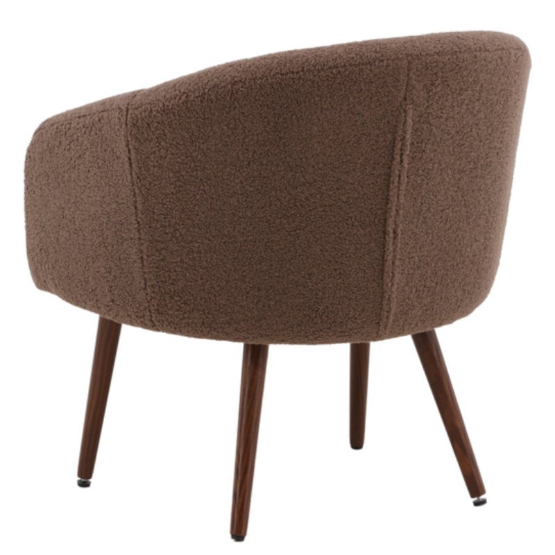 Fauteuil tendance en peluche marron WONDER