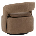 Fauteuil pivotant moderne en tissu bouclé ABEL