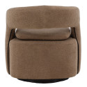 Fauteuil pivotant moderne en tissu bouclé ABEL