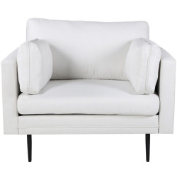 Fauteuil moderne en tissu avec pieds en métal ROMEO