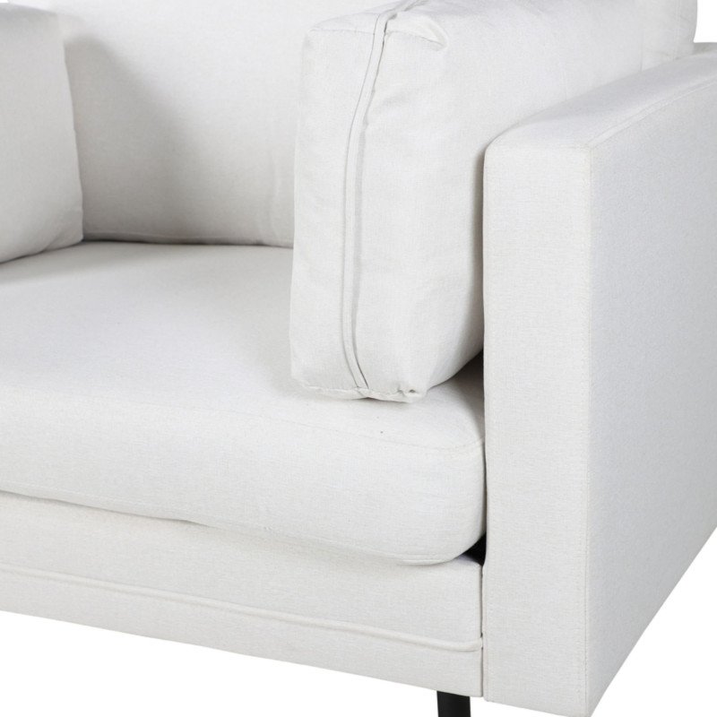 Fauteuil moderne en tissu avec pieds en métal ROMEO