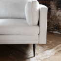 Fauteuil moderne en tissu avec pieds en métal ROMEO