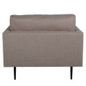 Fauteuil moderne en tissu avec pieds en métal ROMEO
