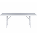 Table de jardin 200x100cm effet bois CALOPIE