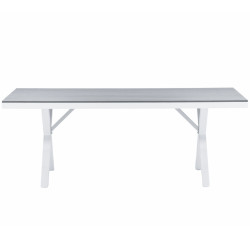 Table de jardin 200x100cm effet bois CALOPIE